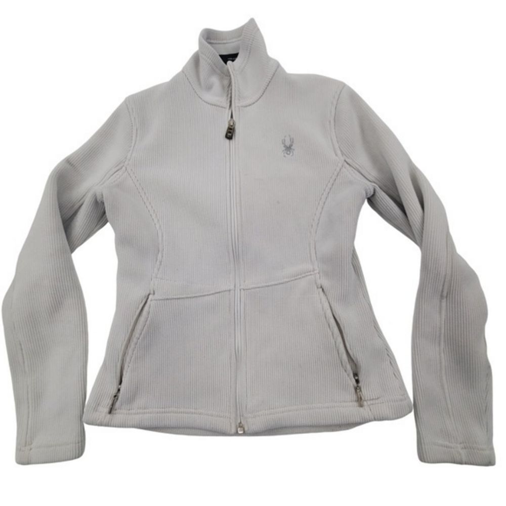 Spyder Jacket S Gray Knit Ski‎ Core Sweater Fleece